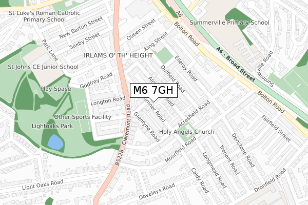 M6 7GH map - large scale - OS Open Zoomstack (Ordnance Survey)