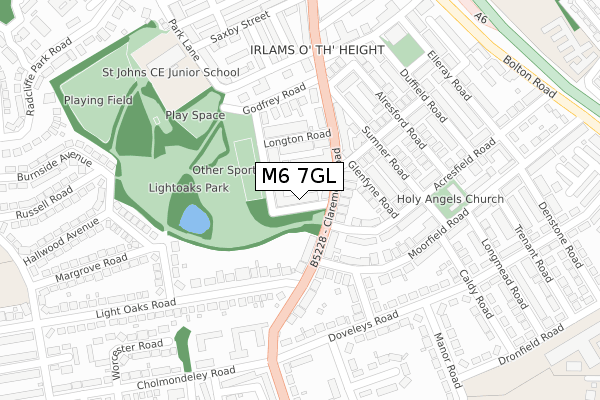 M6 7GL map - large scale - OS Open Zoomstack (Ordnance Survey)