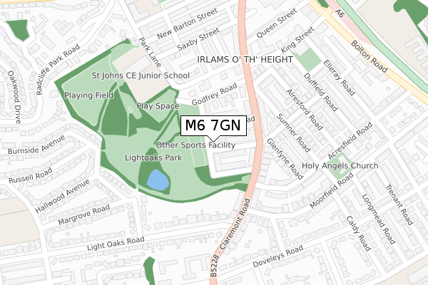 M6 7GN map - large scale - OS Open Zoomstack (Ordnance Survey)