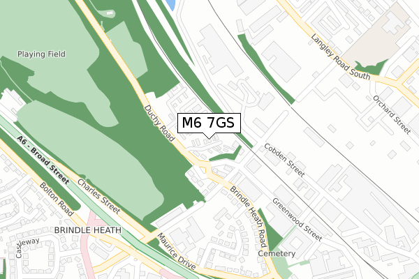 M6 7GS map - large scale - OS Open Zoomstack (Ordnance Survey)