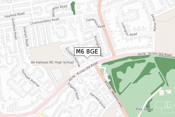 M6 8GE map - large scale - OS Open Zoomstack (Ordnance Survey)