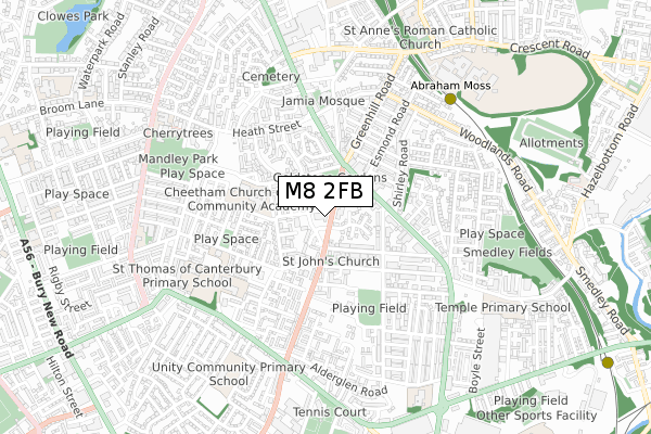 M8 2FB map - small scale - OS Open Zoomstack (Ordnance Survey) M8 2FB map - small scale - OS Open Zoomstack (Ordnance Survey)