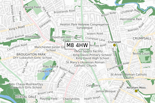 M8 4HW map - small scale - OS Open Zoomstack (Ordnance Survey) M8 4HW map - small scale - OS Open Zoomstack (Ordnance Survey)