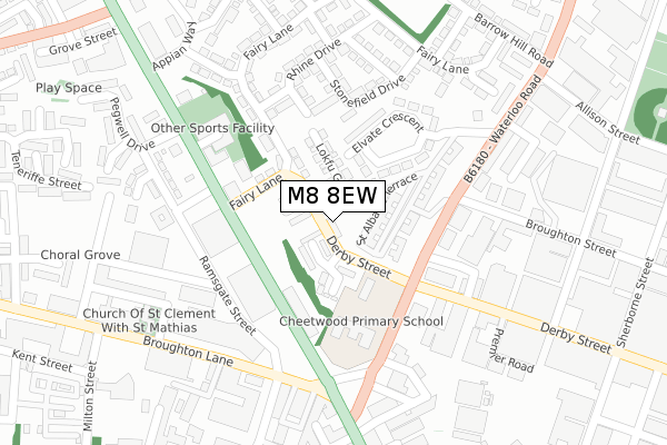M8 8EW map - large scale - OS Open Zoomstack (Ordnance Survey) M8 8EW map - large scale - OS Open Zoomstack (Ordnance Survey)