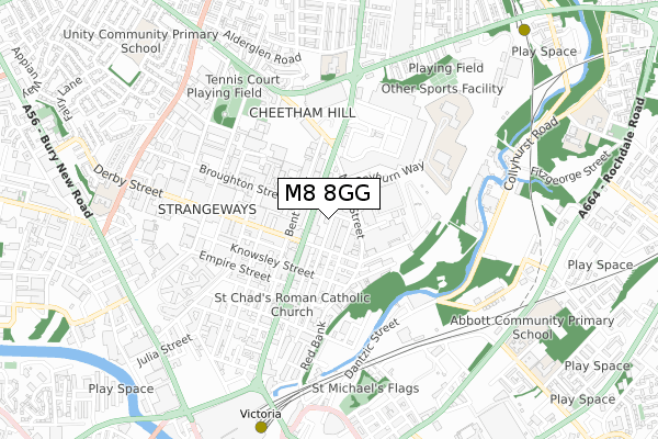 M8 8GG map - small scale - OS Open Zoomstack (Ordnance Survey)