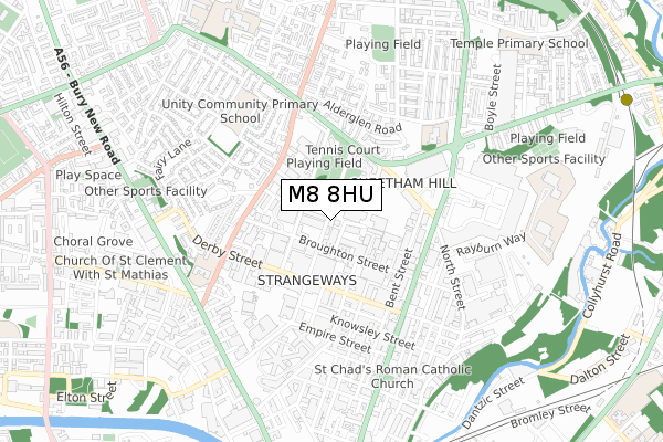 M8 8HU map - small scale - OS Open Zoomstack (Ordnance Survey) M8 8HU map - small scale - OS Open Zoomstack (Ordnance Survey)