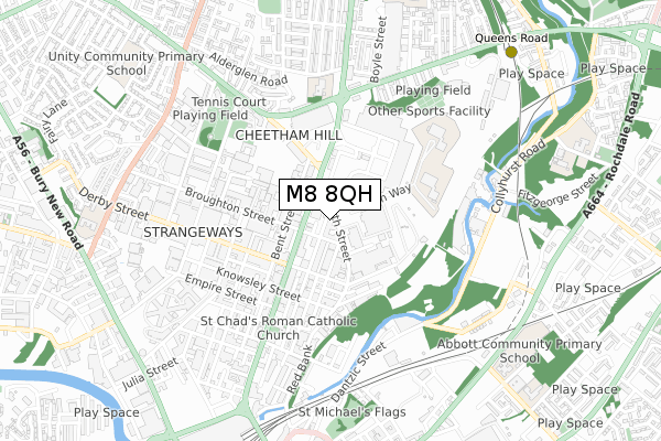 M8 8QH map - small scale - OS Open Zoomstack (Ordnance Survey) M8 8QH map - small scale - OS Open Zoomstack (Ordnance Survey)