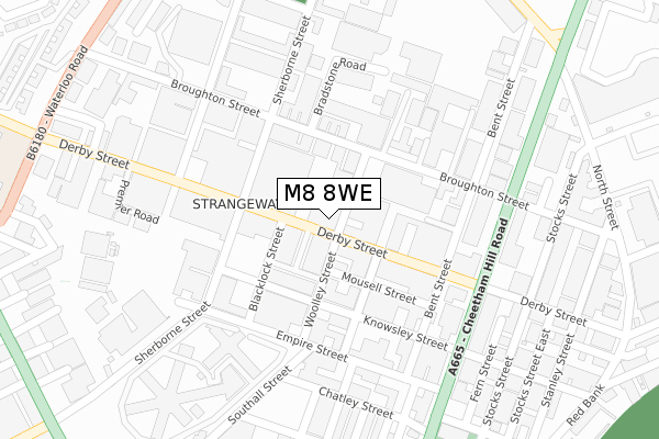 M8 8WE map - large scale - OS Open Zoomstack (Ordnance Survey)