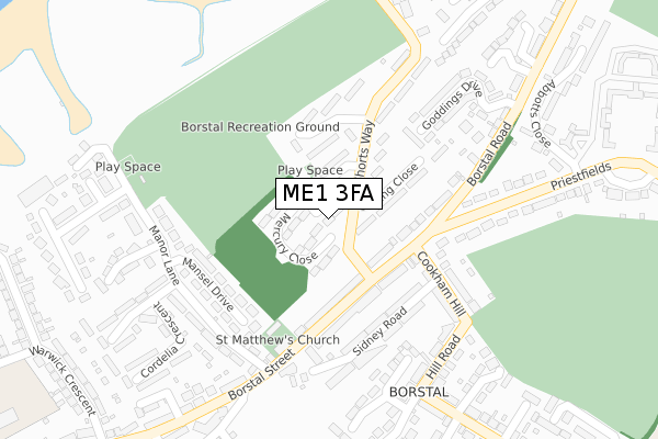 ME1 3FA map - large scale - OS Open Zoomstack (Ordnance Survey) ME1 3FA map - large scale - OS Open Zoomstack (Ordnance Survey)