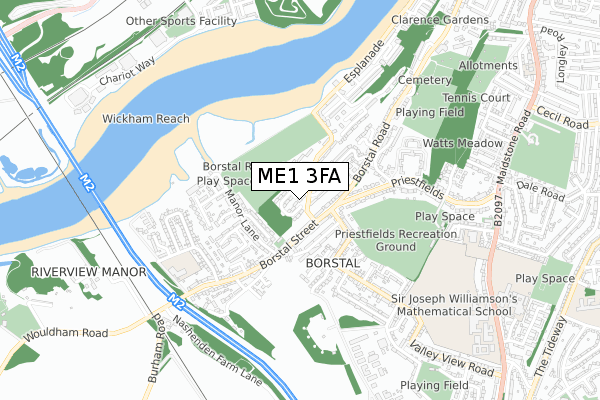 ME1 3FA map - small scale - OS Open Zoomstack (Ordnance Survey) ME1 3FA map - small scale - OS Open Zoomstack (Ordnance Survey)