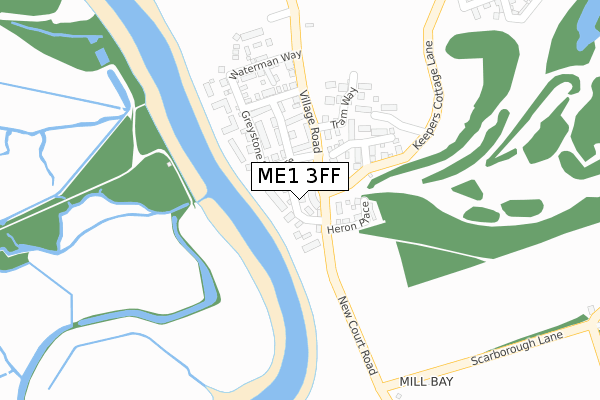 ME1 3FF map - large scale - OS Open Zoomstack (Ordnance Survey)