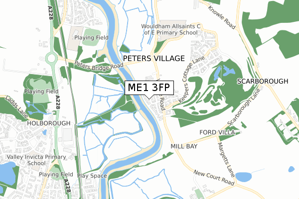 ME1 3FP map - small scale - OS Open Zoomstack (Ordnance Survey)