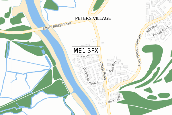 ME1 3FX map - large scale - OS Open Zoomstack (Ordnance Survey)