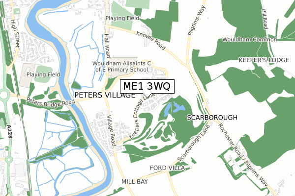 ME1 3WQ map - small scale - OS Open Zoomstack (Ordnance Survey)