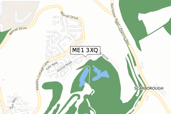 ME1 3XQ map - large scale - OS Open Zoomstack (Ordnance Survey)
