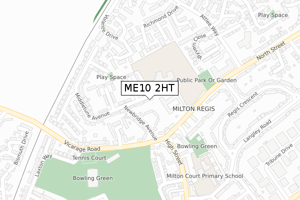 ME10 2HT map - large scale - OS Open Zoomstack (Ordnance Survey)