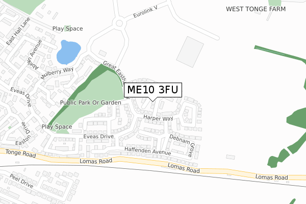 ME10 3FU map - large scale - OS Open Zoomstack (Ordnance Survey) ME10 3FU map - large scale - OS Open Zoomstack (Ordnance Survey)