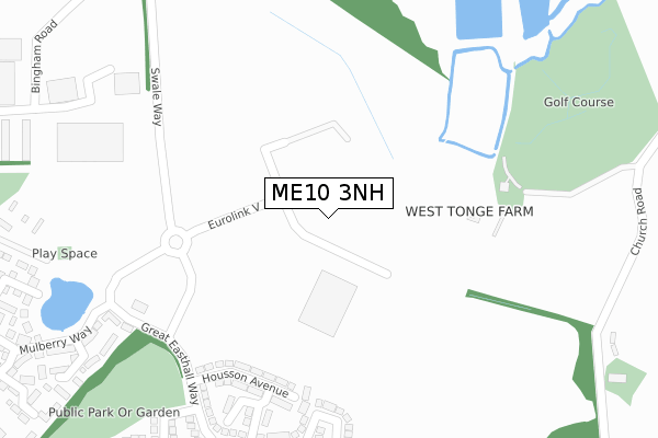 ME10 3NH map - large scale - OS Open Zoomstack (Ordnance Survey)