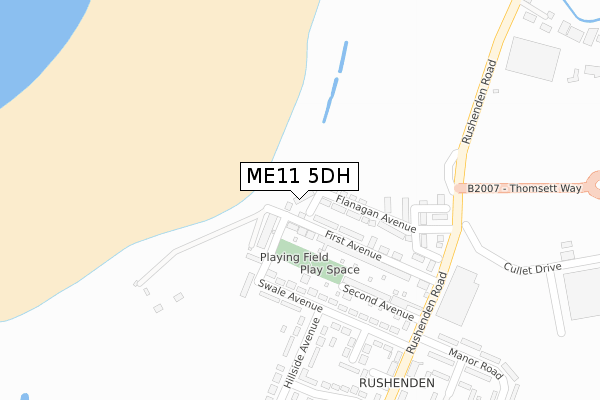 ME11 5DH map - large scale - OS Open Zoomstack (Ordnance Survey) ME11 5DH map - large scale - OS Open Zoomstack (Ordnance Survey)