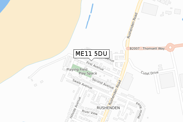 ME11 5DU map - large scale - OS Open Zoomstack (Ordnance Survey) ME11 5DU map - large scale - OS Open Zoomstack (Ordnance Survey)