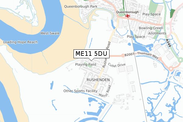 ME11 5DU map - small scale - OS Open Zoomstack (Ordnance Survey) ME11 5DU map - small scale - OS Open Zoomstack (Ordnance Survey)