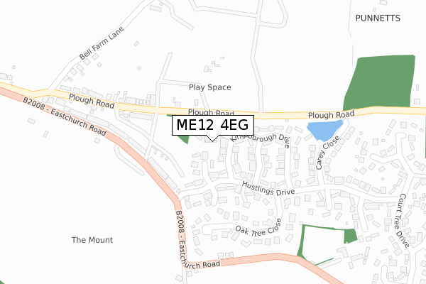 ME12 4EG map - large scale - OS Open Zoomstack (Ordnance Survey)