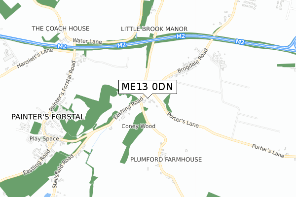 ME13 0DN map - small scale - OS Open Zoomstack (Ordnance Survey)