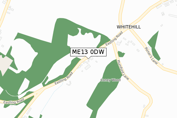 ME13 0DW map - large scale - OS Open Zoomstack (Ordnance Survey)