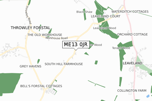 ME13 0JR map - small scale - OS Open Zoomstack (Ordnance Survey)