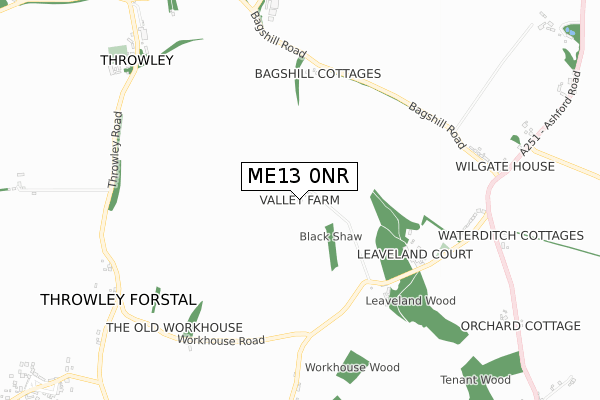 ME13 0NR map - small scale - OS Open Zoomstack (Ordnance Survey)