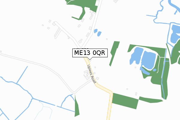 ME13 0QR map - large scale - OS Open Zoomstack (Ordnance Survey)