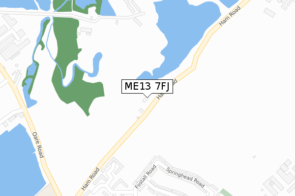 ME13 7FJ map - large scale - OS Open Zoomstack (Ordnance Survey) ME13 7FJ map - large scale - OS Open Zoomstack (Ordnance Survey)