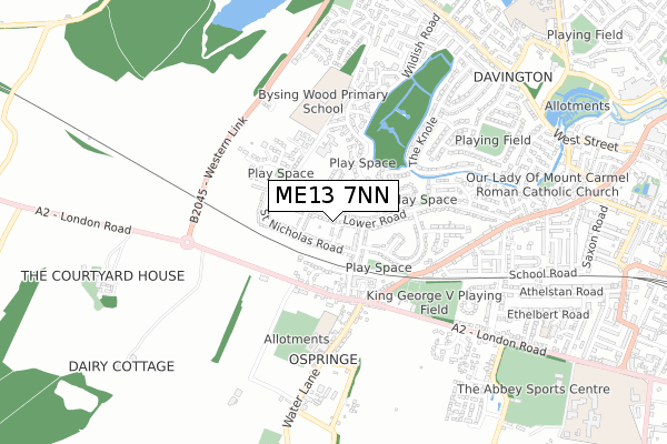 ME13 7NN map - small scale - OS Open Zoomstack (Ordnance Survey)