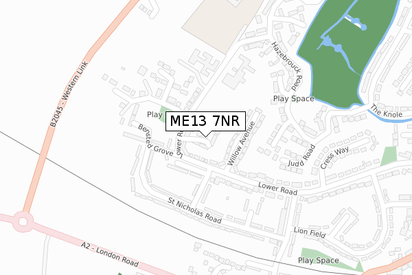 ME13 7NR map - large scale - OS Open Zoomstack (Ordnance Survey)