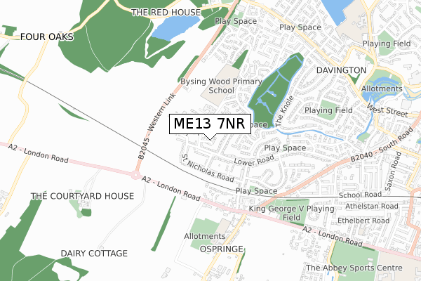 ME13 7NR map - small scale - OS Open Zoomstack (Ordnance Survey)