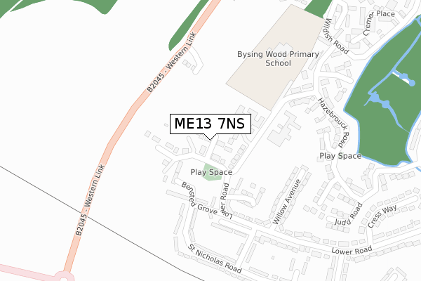 ME13 7NS map - large scale - OS Open Zoomstack (Ordnance Survey)