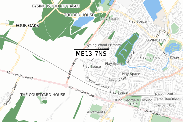 ME13 7NS map - small scale - OS Open Zoomstack (Ordnance Survey)