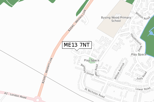 ME13 7NT map - large scale - OS Open Zoomstack (Ordnance Survey)