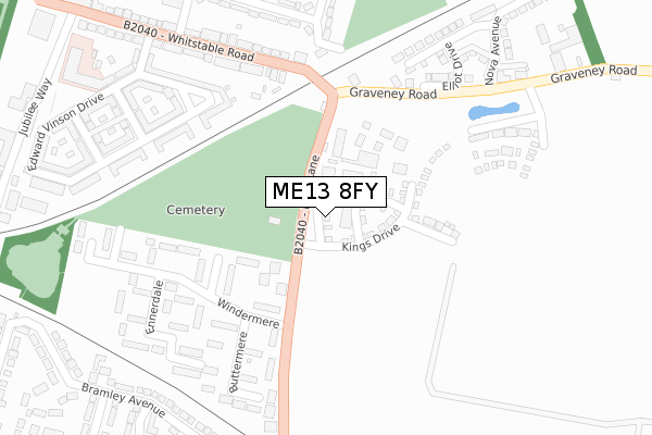 ME13 8FY map - large scale - OS Open Zoomstack (Ordnance Survey) ME13 8FY map - large scale - OS Open Zoomstack (Ordnance Survey)