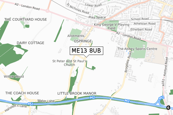 ME13 8UB map - small scale - OS Open Zoomstack (Ordnance Survey)