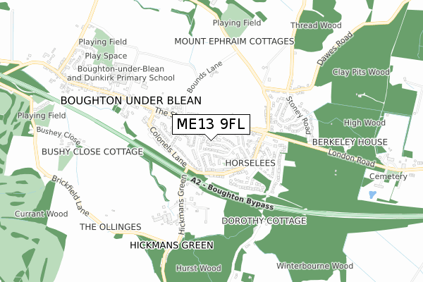 ME13 9FL map - small scale - OS Open Zoomstack (Ordnance Survey) ME13 9FL map - small scale - OS Open Zoomstack (Ordnance Survey)