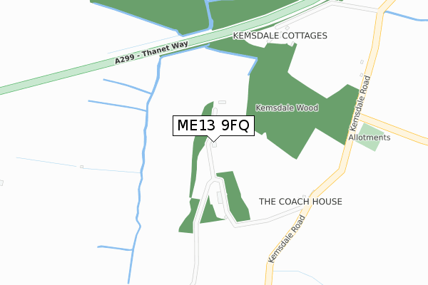 ME13 9FQ map - large scale - OS Open Zoomstack (Ordnance Survey) ME13 9FQ map - large scale - OS Open Zoomstack (Ordnance Survey)