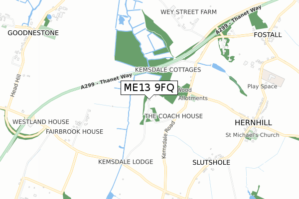 ME13 9FQ map - small scale - OS Open Zoomstack (Ordnance Survey) ME13 9FQ map - small scale - OS Open Zoomstack (Ordnance Survey)
