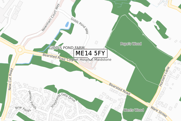 ME14 5FY map - large scale - OS Open Zoomstack (Ordnance Survey)