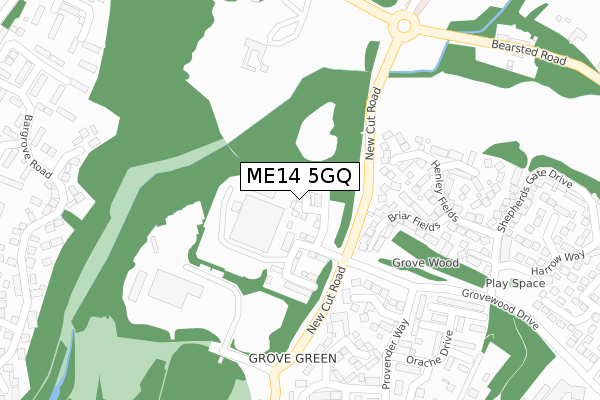 ME14 5GQ map - large scale - OS Open Zoomstack (Ordnance Survey)