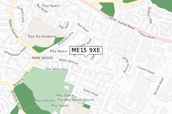 ME15 9XE map - large scale - OS Open Zoomstack (Ordnance Survey) ME15 9XE map - large scale - OS Open Zoomstack (Ordnance Survey)