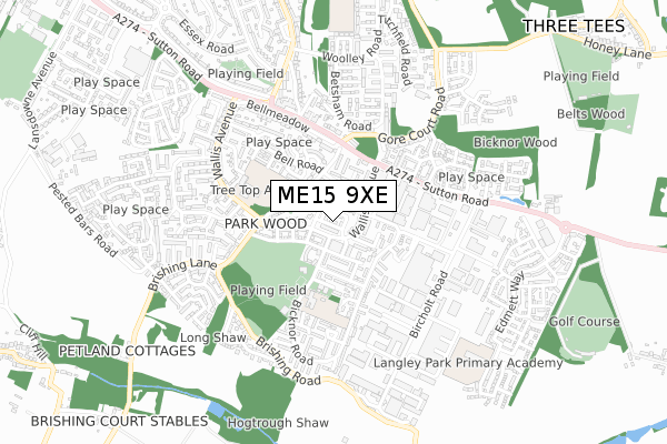 ME15 9XE map - small scale - OS Open Zoomstack (Ordnance Survey) ME15 9XE map - small scale - OS Open Zoomstack (Ordnance Survey)