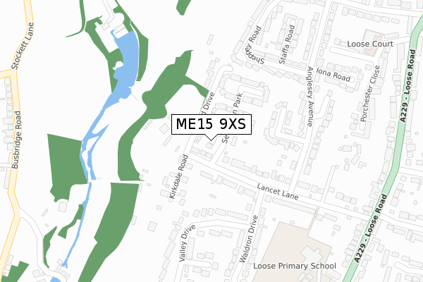 ME15 9XS map - large scale - OS Open Zoomstack (Ordnance Survey) ME15 9XS map - large scale - OS Open Zoomstack (Ordnance Survey)