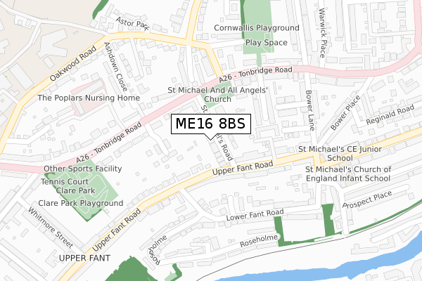 ME16 8BS map - large scale - OS Open Zoomstack (Ordnance Survey) ME16 8BS map - large scale - OS Open Zoomstack (Ordnance Survey)
