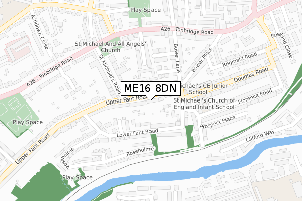 ME16 8DN map - large scale - OS Open Zoomstack (Ordnance Survey)